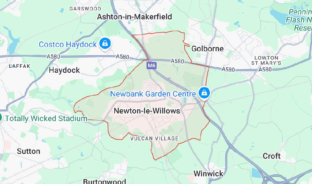 Map-of-Newton Le Willows